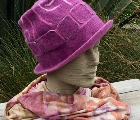 Felted Hat & Eco-dye scarf